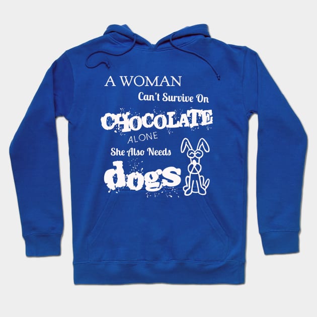 CHOCOLATE AND DOGS Hoodie by kat2016